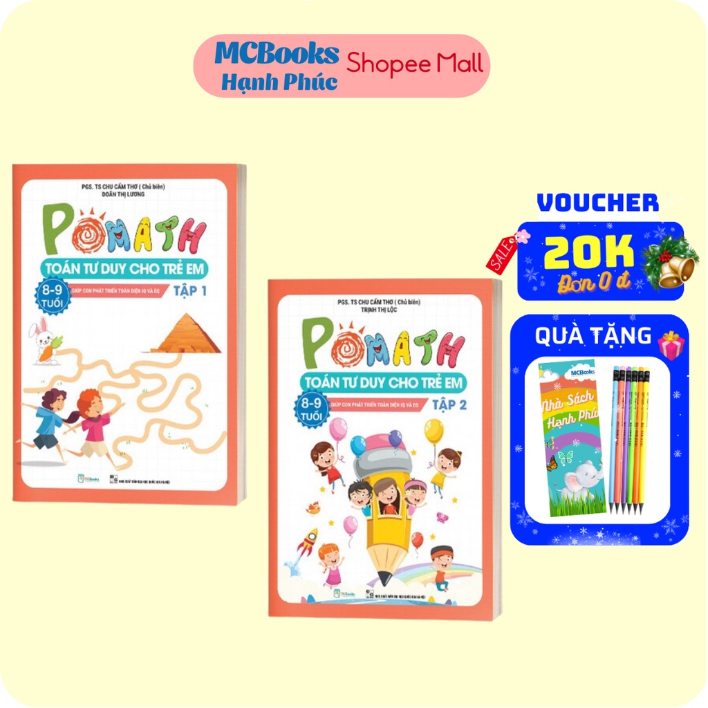 Sách - Pomath toán tư duy cho trẻ 8 - 9 tuổi