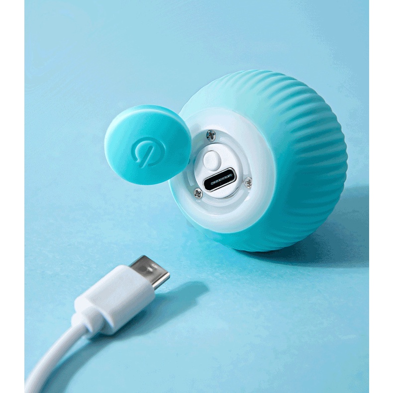 Đồ Chơi Quả Bóng Lăn Tự Động Thông Minh Sạc USB Cho Mèo