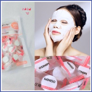 Mặt nạ viên nén Miniso làm lotion mask Nhật Bản