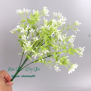 Hoa giả - Cành hoa điểm trắng milan trang trí