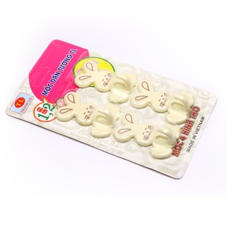 Vỉ 4 móc dán tường hình thỏ siêu dính