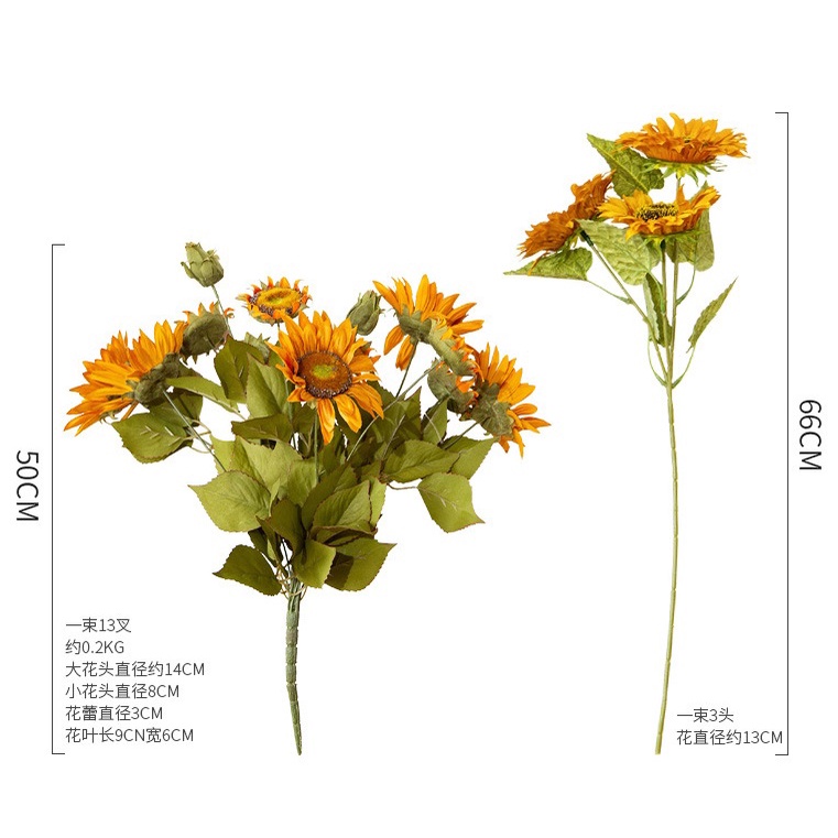 Xô thiếc vintage hoa hướng dương