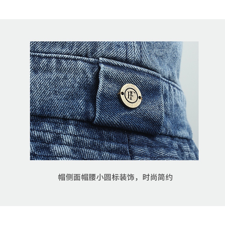 Mũ Bucket Denim Che Nắng Vành Rộng Phong Cách Hàn Quốc Thời Trang Mùa Hè 2023 Mới