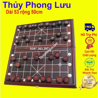 Bàn cờ tướng gập gỗ trắc kèm quân cờ gỗ trắc cỡ 53x50