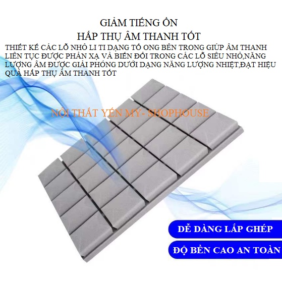 TẤM MÚT TIÊU ÂM.CÁCH ÂM HÌNH ĐẦU NẤM (5 Ô VUÔNG )STUDIO FOAM METRO -4. KÍCH THƯỚC TẤM 50*49CM DÀY 5CM