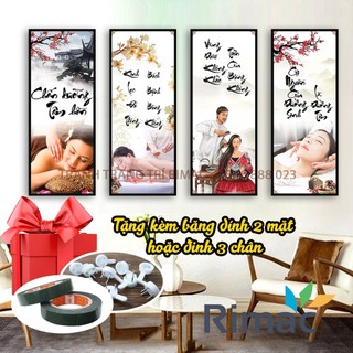 Bộ 4 bức Tranh spa dưỡng sinh, tranh treo tuong, dán tường