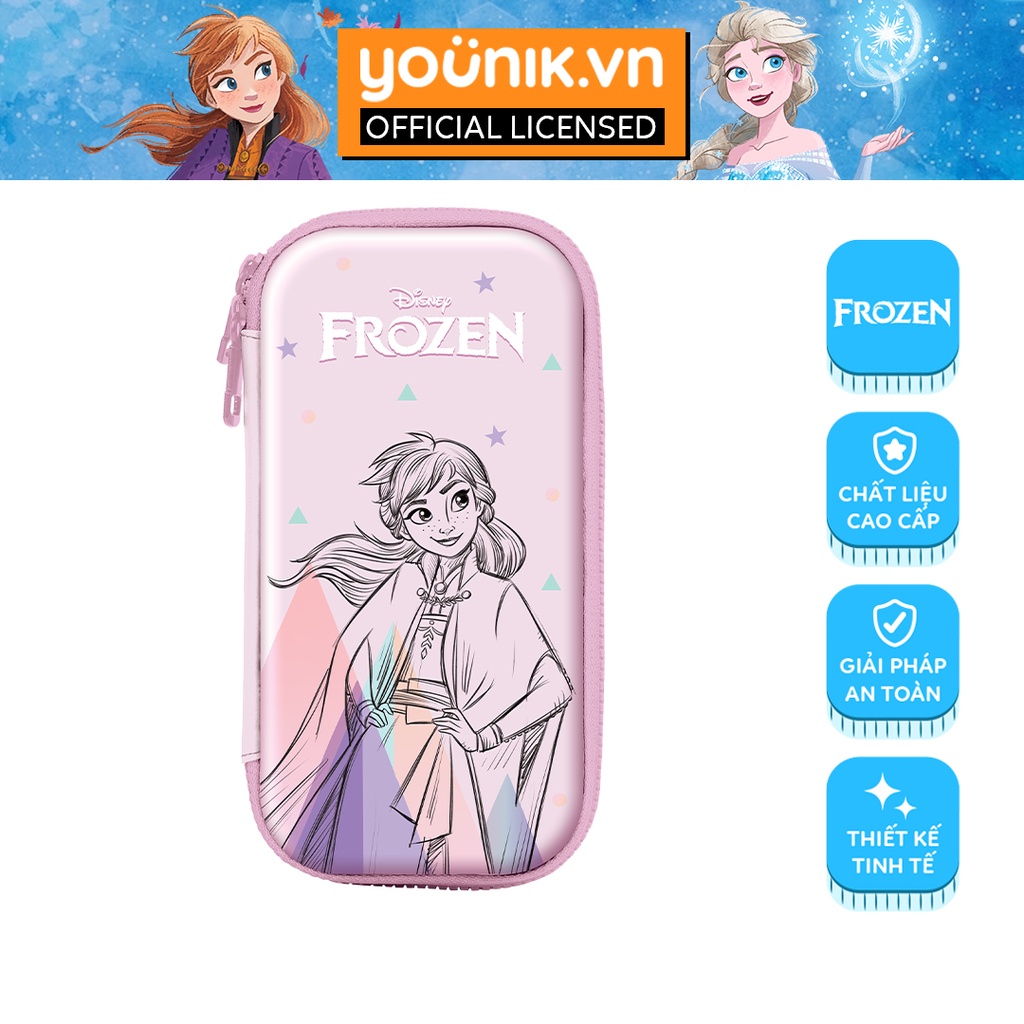 Bóp viết Younik EVA Frozen - Anna siêu xinh, dễ thương dành cho bé đựng bút đi học