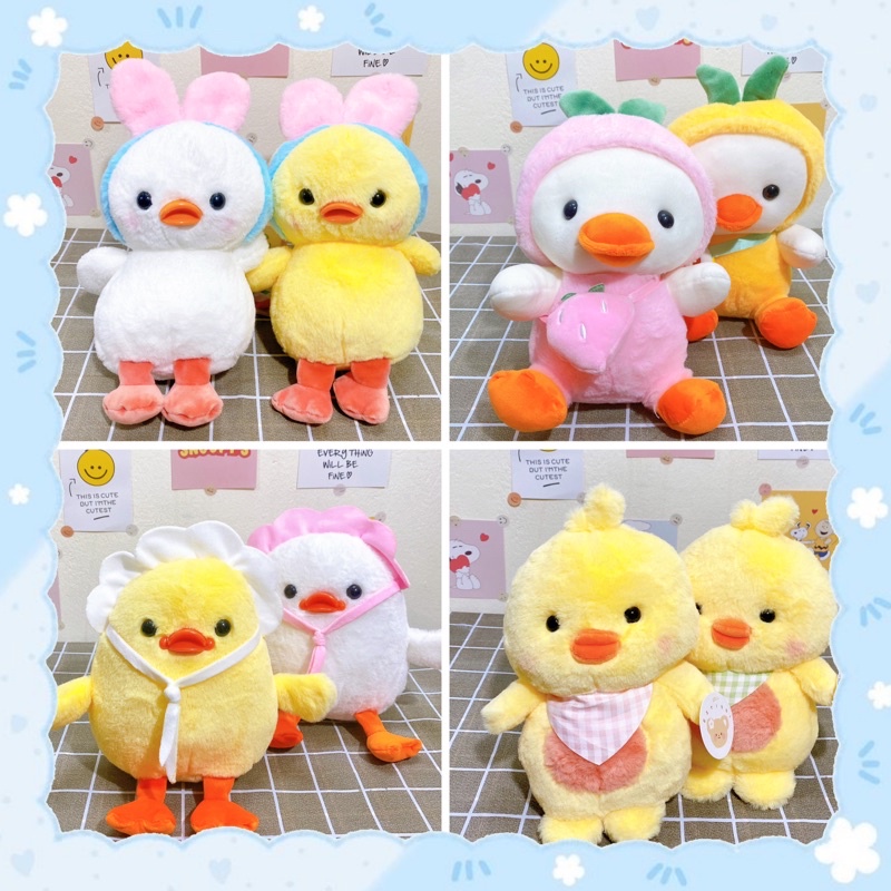 🐤 GIÁ SỐC 🐤 Vịt bông - Gà bông dễ thương - Thú nhồi bông mini vịt gà các loại, quà tặng gấu bông đáng yêu cho bé