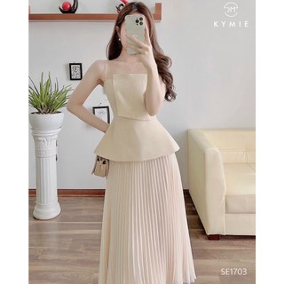 Set váy tiểu thư nữ dập ly đi tiệc
