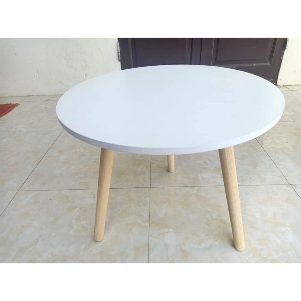 Bàn trà sofa tròn ngồi bệt mini 40x40x26 phong cách vintage dùng làm bàn decor phòng ngủ siêu xinh | BigBuy360 - bigbuy360.vn