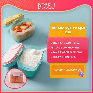 KUB | Hộp Sữa Bột Du Lịch Dung Tích 150g Có Ngăn Đựng Thìa Tiện Lợi [Siêu Rẻ]