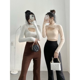 POPPY CROPTOP▪Áo khoét ngực tay dài form ôm