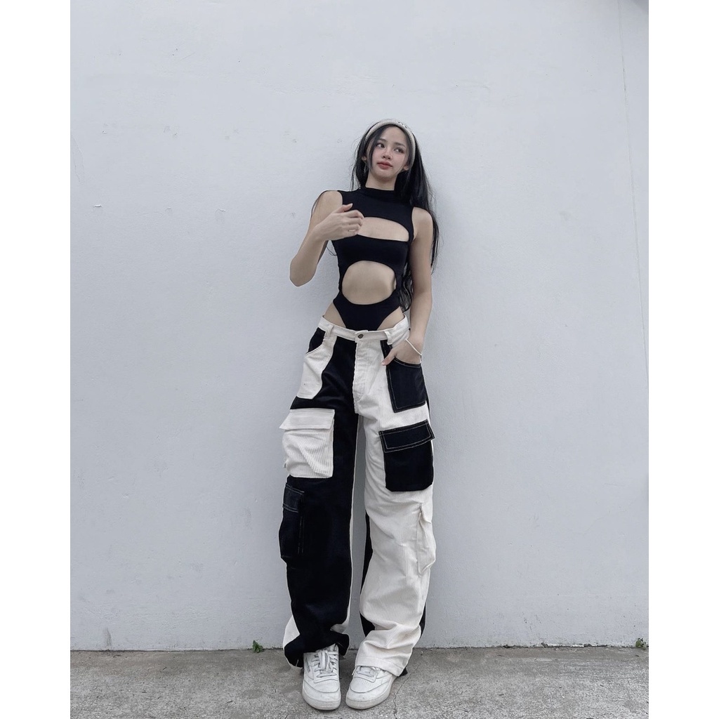 Quần Kaki túi hộp phong cách hiphop, form unisex nam nữ - Yoshop