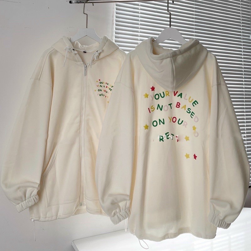 ÁO HOODIE - ÁO KHOÁC NỈ NGOẠI Dây full zip  HOOIDE MỚI in CHỮ 7 MÀU Hopy_Store