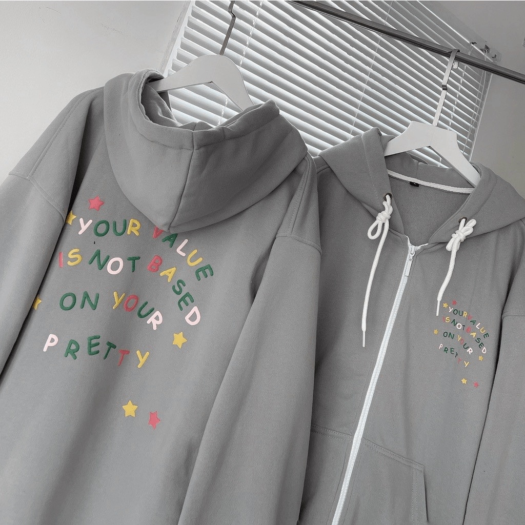 ÁO HOODIE - ÁO KHOÁC NỈ NGOẠI Dây full zip  HOOIDE MỚI in CHỮ 7 MÀU Hopy_Store