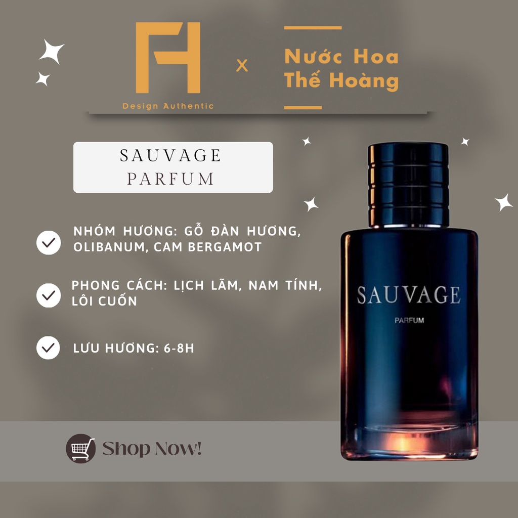 Nước hoa nam Sauvage Parfum chiết 10ml, 20ml - Nước Hoa Thế Hoàng