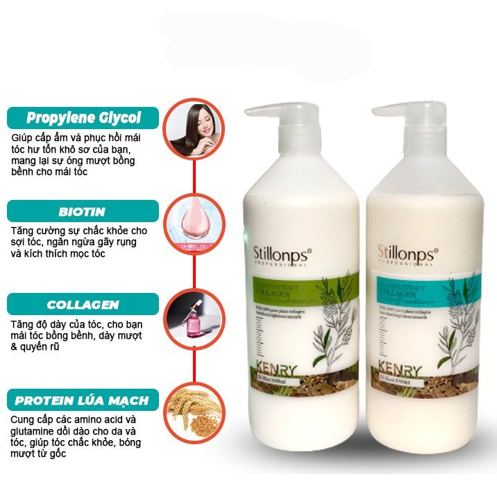 Dầu gội dưỡng sinh STILLONPS KENRY 1000ml hương nước hoa quyến rũ chính hãng Lamyra