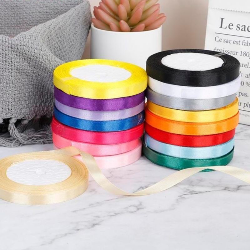 Ruy băng lụa trơn nhiều màu bản 1cm loại đẹp