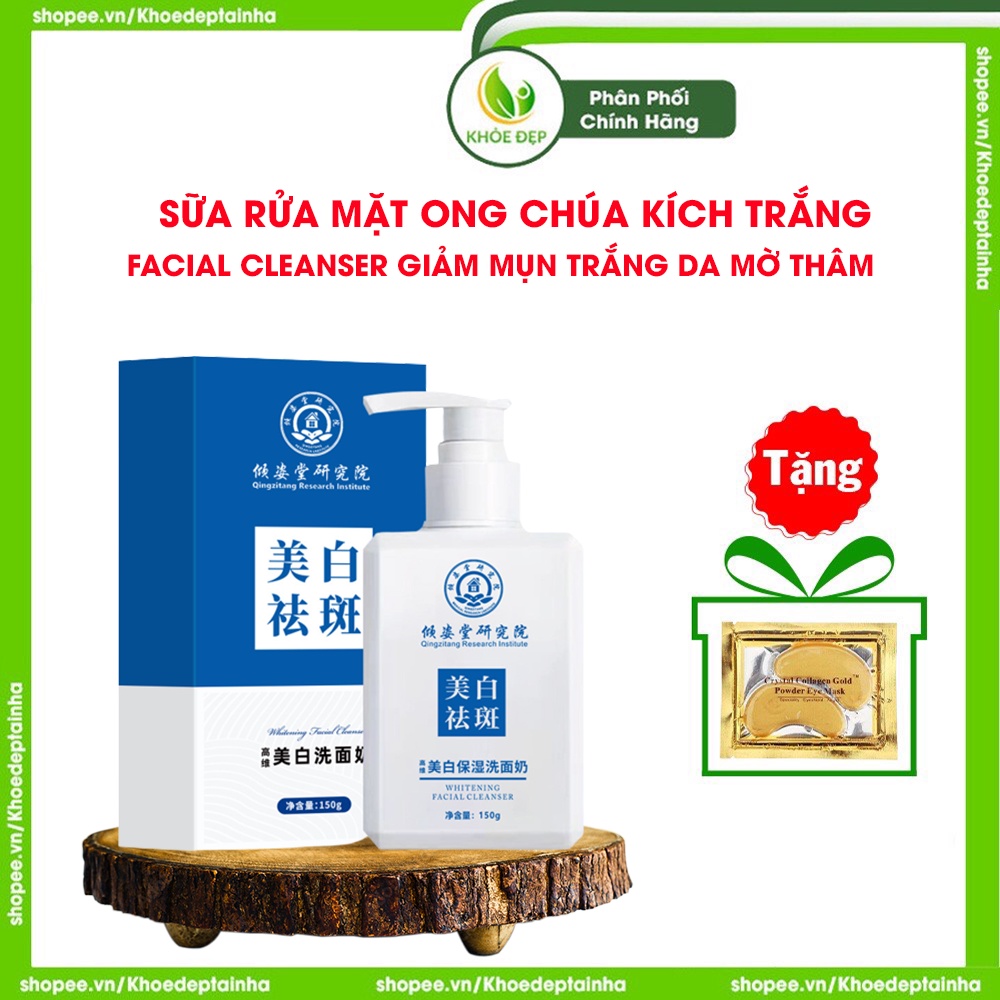 Sữa rửa mặt ong chúa kích trắng da sạch mụn Facial Cleanser, sữa rửa mặt ngăn ngừa mụn, se khít lỗ chân lông, làm sạch
