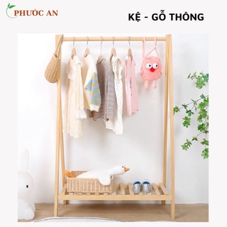 Kệ treo quần áo - Giá treo quần áo gỗ thông Mỹ