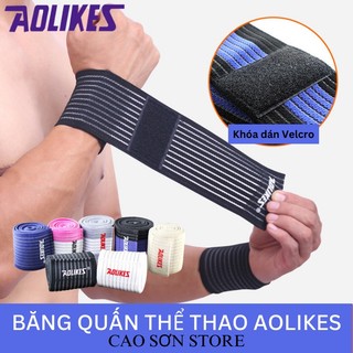 Băng cuốn bảo vệ cổ tay đàn hồi aolikes 40cm tập gym chơi thể thao csa-1536