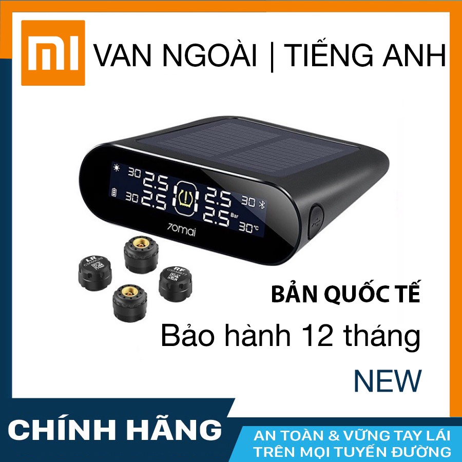 Cảm biến áp suất lốp Xiaomi 70MAI van ngoài (bản quốc tế) cho xe ô tô - Bảo hành 12 tháng