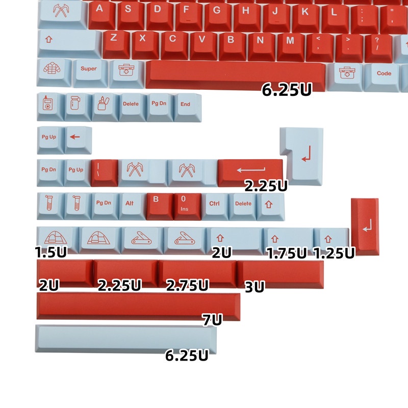 Bộ 143 Phím PBT Cho Bàn Phím Cơ In Hình Cá Tính