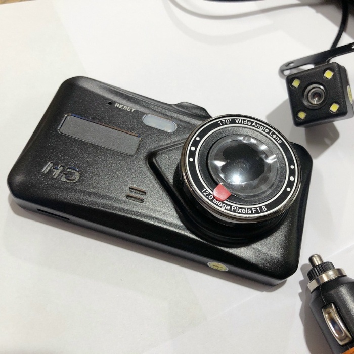 Cam Hành Trình Oto A6 Plus Ghi Hình Trước Sau 1080P Màn Hình Cảm Ứng Dùng Được Cho Xe Tải Và Xe Con: 12-24V