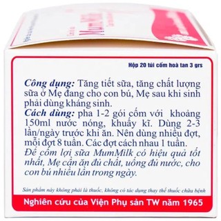 Cốm lợi sữa Mum Milk  (20 gói x 3g)