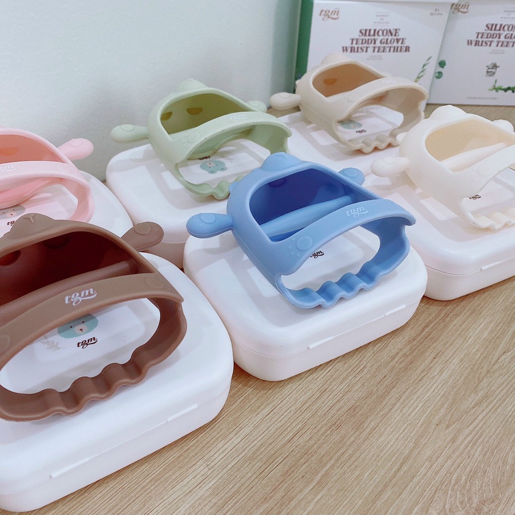 Gặm nướu silicone TGM Hàn quốc mẫu gấu Teddy mới cho bé (có hộp đựng)