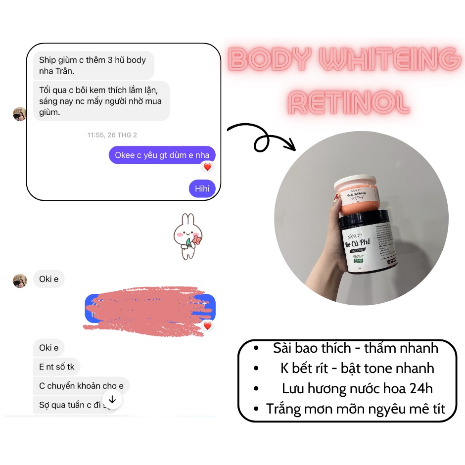 [ COMBO SIÊU TRẮNG DA ]  𝐁𝐞𝐬𝐭 𝐬𝐞𝐥𝐥𝐞𝐫  𝑩𝒐𝒅𝒚 𝒘𝒉𝒊𝒕𝒆𝒊𝒏𝒈 𝒓𝒆𝒕𝒊𝒏𝒐𝒍 + 𝑻𝑩𝑪 𝑩𝒐̛ 𝑪𝒂𝒇𝒆 Đ𝒖̛𝒐̛̀𝒏𝒈 Đ𝒆𝒏   ♥NàngBeauty♥ | BigBuy360 - bigbuy360.vn