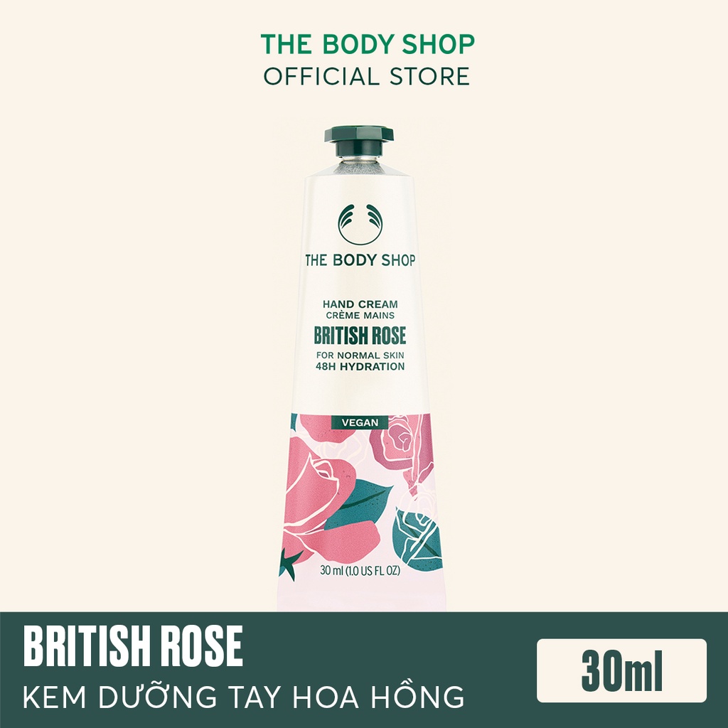 Kem dưỡng da tay The Body Shop British Rose Petal-Soft Hand Cream 30ml