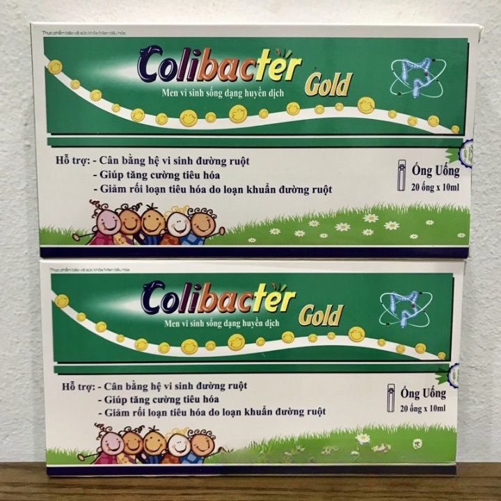 Colibacter Gold Men sống vi sinh - 20 ống- Men sống bạch mai thế hệ 2- giúp tăng cường tiêu hóa ,giảm rối loạn tiêu hóa