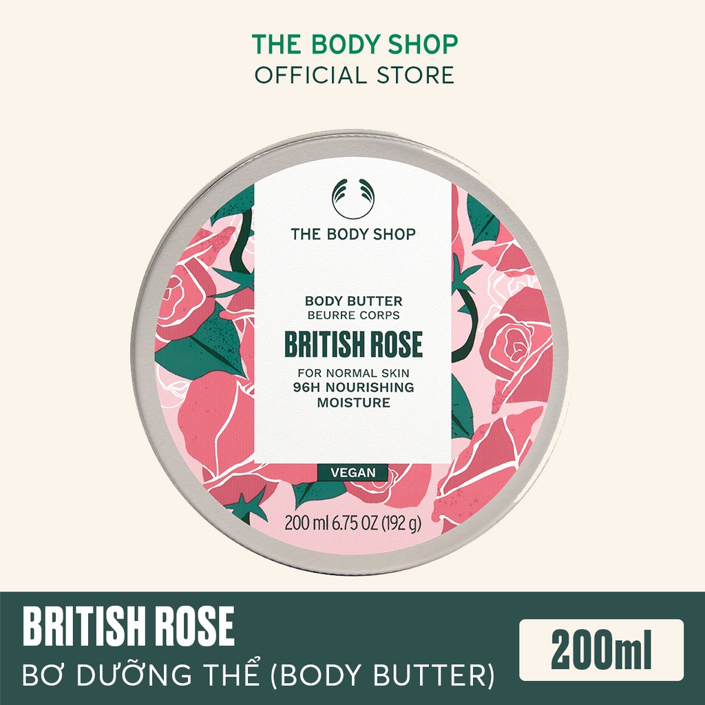 Bơ dưỡng thể The Body Shop British Rose Instant Glow Body Butter 200ml