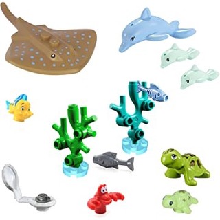 Đông vật dưới nước- Cá đuối, rùa, cá heo... ❤️Đồ chơi lắp ráp Iego❤️ Water Animals