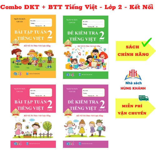 Sách-Combo 4 cuốn Bài tập Tuần và Đề Kiểm Tra - Lớp 2-Kết nối tri thức với cuộc sống-Cả năm-môn Tiếng Việt-4 cuốn-QK 246