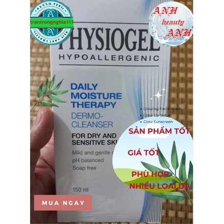 Sữa rửa mặt PHYSIOGEL DAILY MOISTURE THERAPY DERMO 150ml cho da khô, nhạy cảm Malaysia
