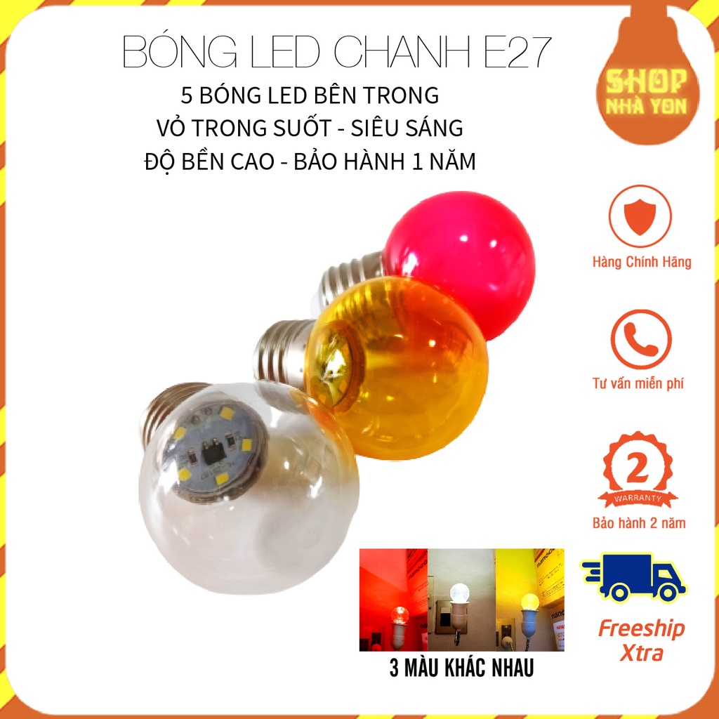 Bóng đèn Led  để bàn thờ siêu sáng trái chanh - đuôi E27