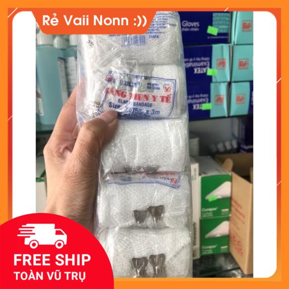 Cuộn Băng Gạc Co Giãn BẢO THẠCH,băng chun,Băng thun vải y tế co giãn  Bảo Thạch