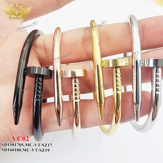 Vòng tay titan đinh trơn vc02