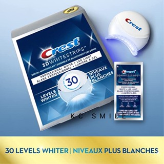 Miếng dán trắng răng Crest 3D White Professional White và đèn LED ánh sáng (19 Gói) - Crest Led Light and Whitestrips