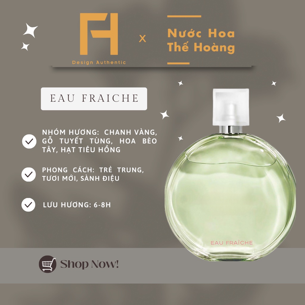 Nước hoa nữ Chance Eau Fraiche (Chance Xanh) EDT chiết 10ml, 20ml - Nước Hoa Thế Hoàng