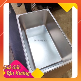 Khay inox gn 1/1 sâu 20cm có nắp đậy đậy - 28l