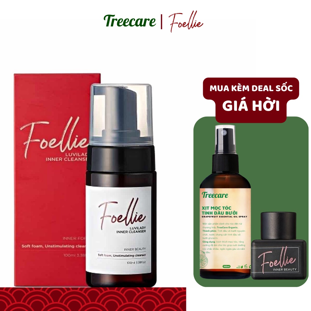 Dung Dịch Vệ Sinh Nữ Foellie Luvilady Inner Cleanser Dung Tích 100ml, Dung Dịch Foellie