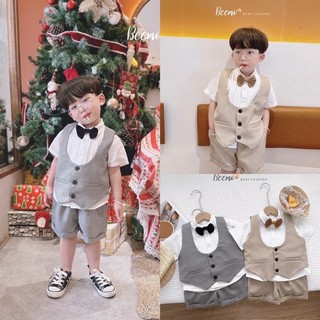 Set vest gile công tử bé trai
