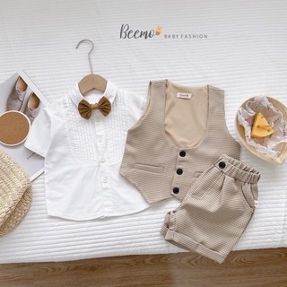 Set vest gile công tử bé trai