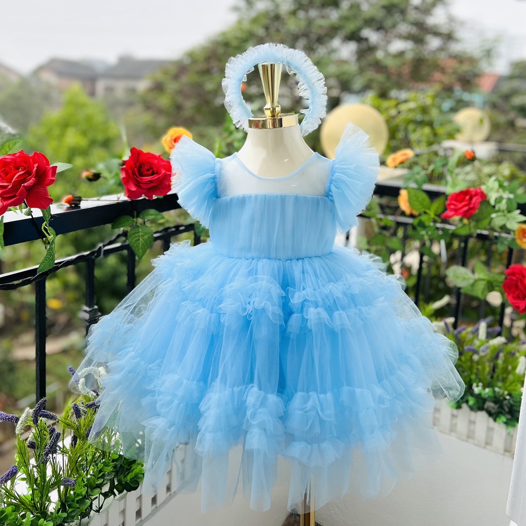 VÁY CÔNG CHÚA ĐẦM CÔNG CHÚA THIẾT KẾ NHÚN SIÊU BỒNG BỀNH CHO BÉ GÁI