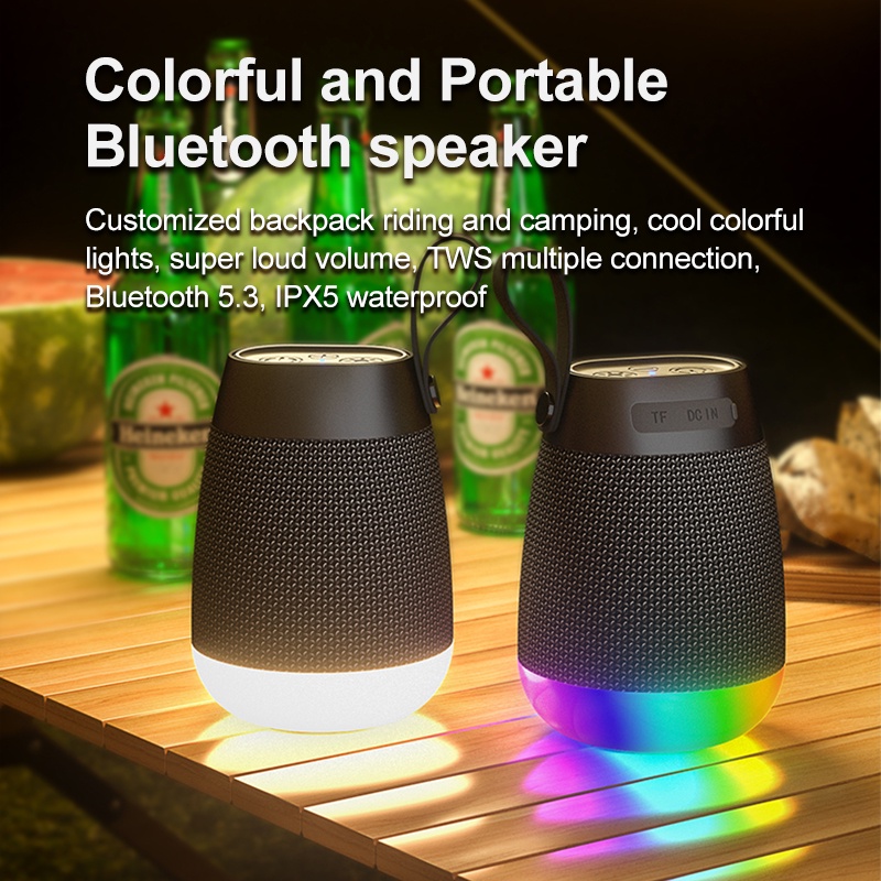 Loa Bluetooth Không Dây Oksj EPS-702 Âm Thanh Siêu Trầm Có Đèn LED Và Phụ Kiện