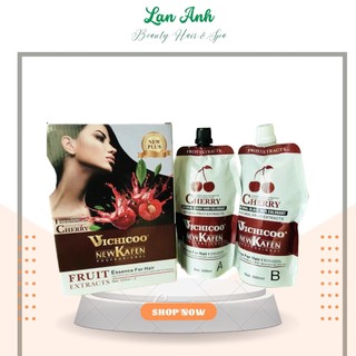 Nhuộm đen phủ bạc tóc New Kafen vichicoo Nhuộm nâu Vichicoo Nhuộm nâu cafe Nhuộm nâu tóc màu hạt dẻ Không dính da đầu