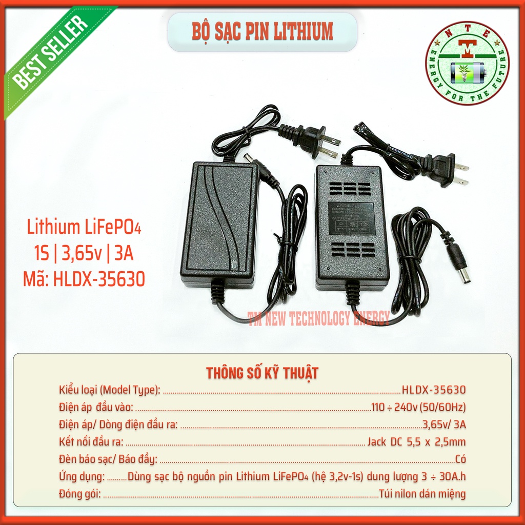 Bộ sạc pin Lithium có đèn báo 1s 3.65v | 2s 7.2v | 4s 14.6v - Dòng sạc 2A | 3A - Kết nối jack DC 5.5 x 2.1 | 5.5 x 2.5